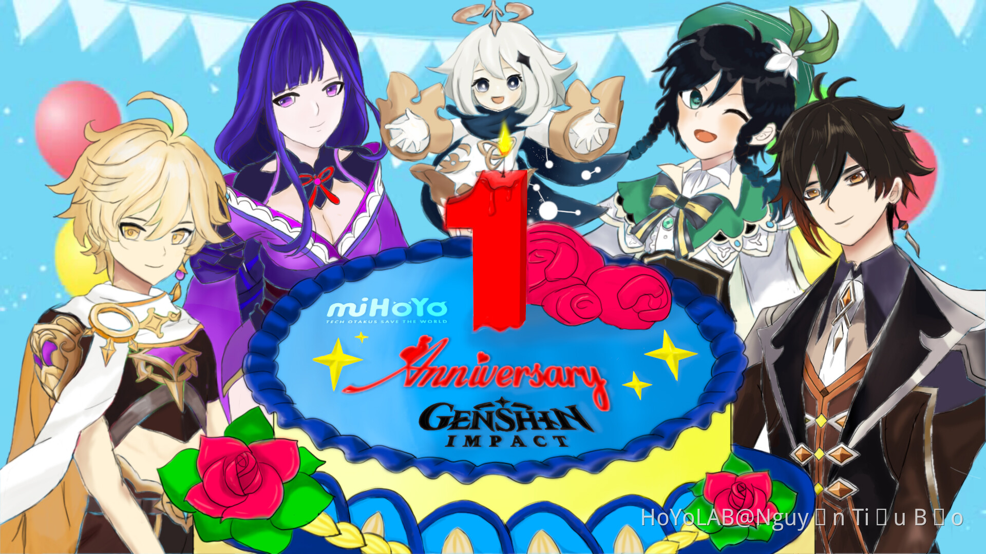 ArtStation - 1st anniversary Genshin Impact