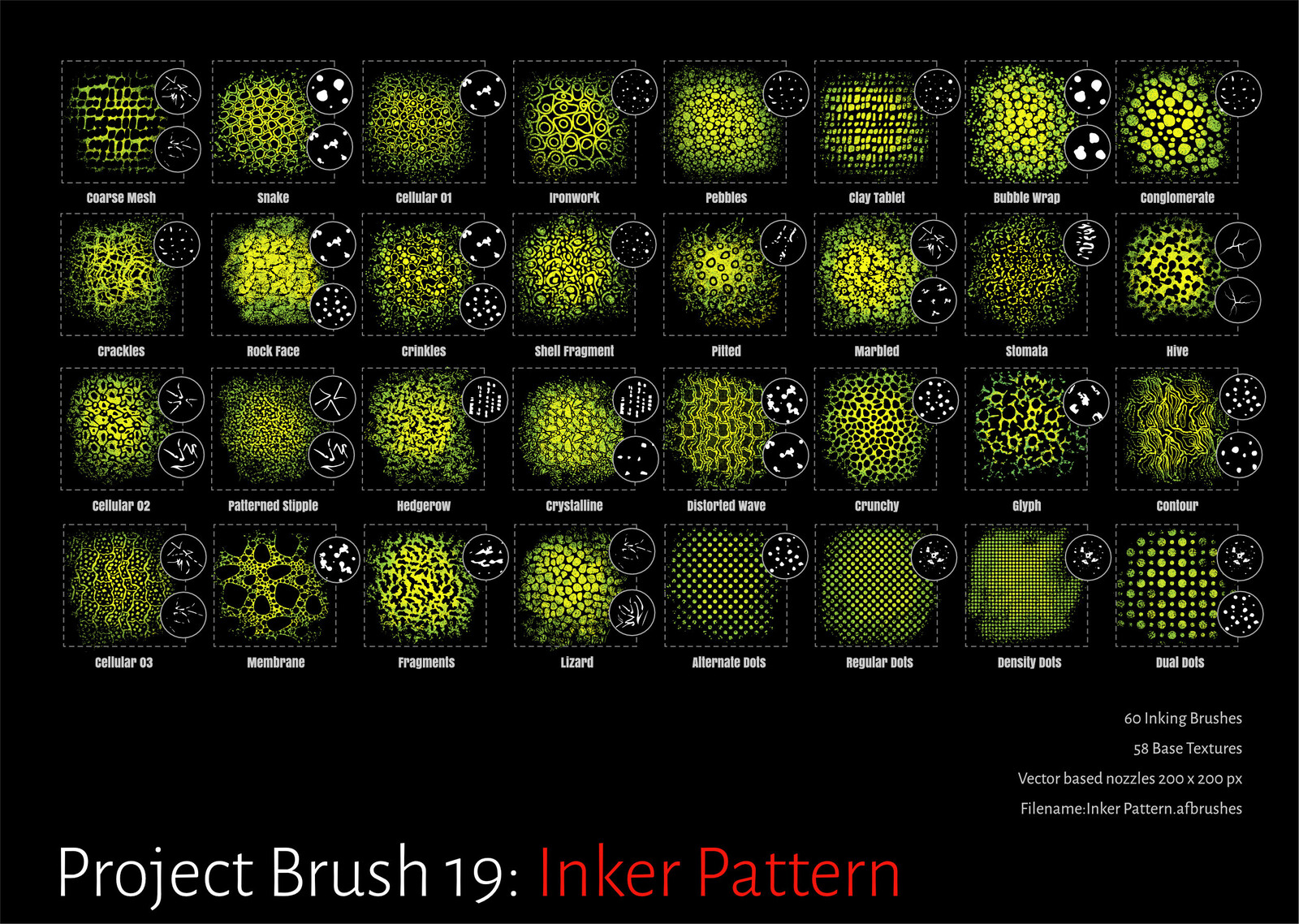 32 Seamless Pattern Inking Brushes 01