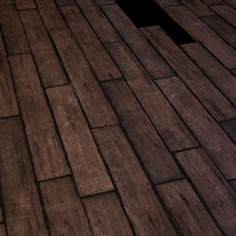 Floor Wood Material - Horror Bedroom