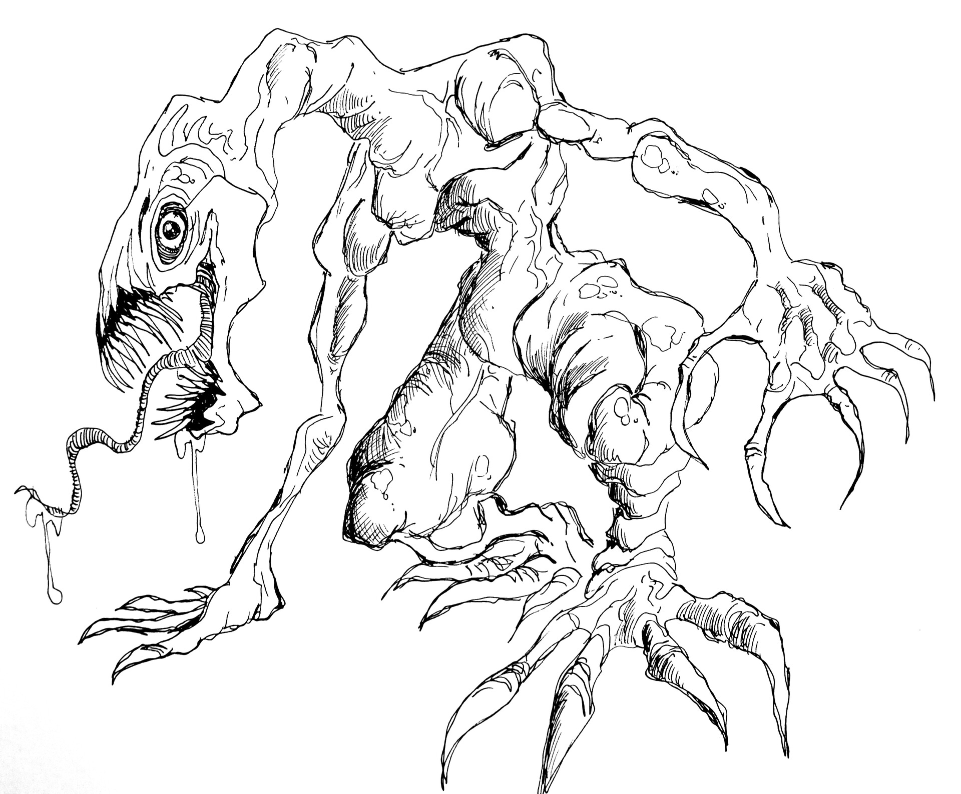 ArtStation - HUMAN SCP-682 doodles