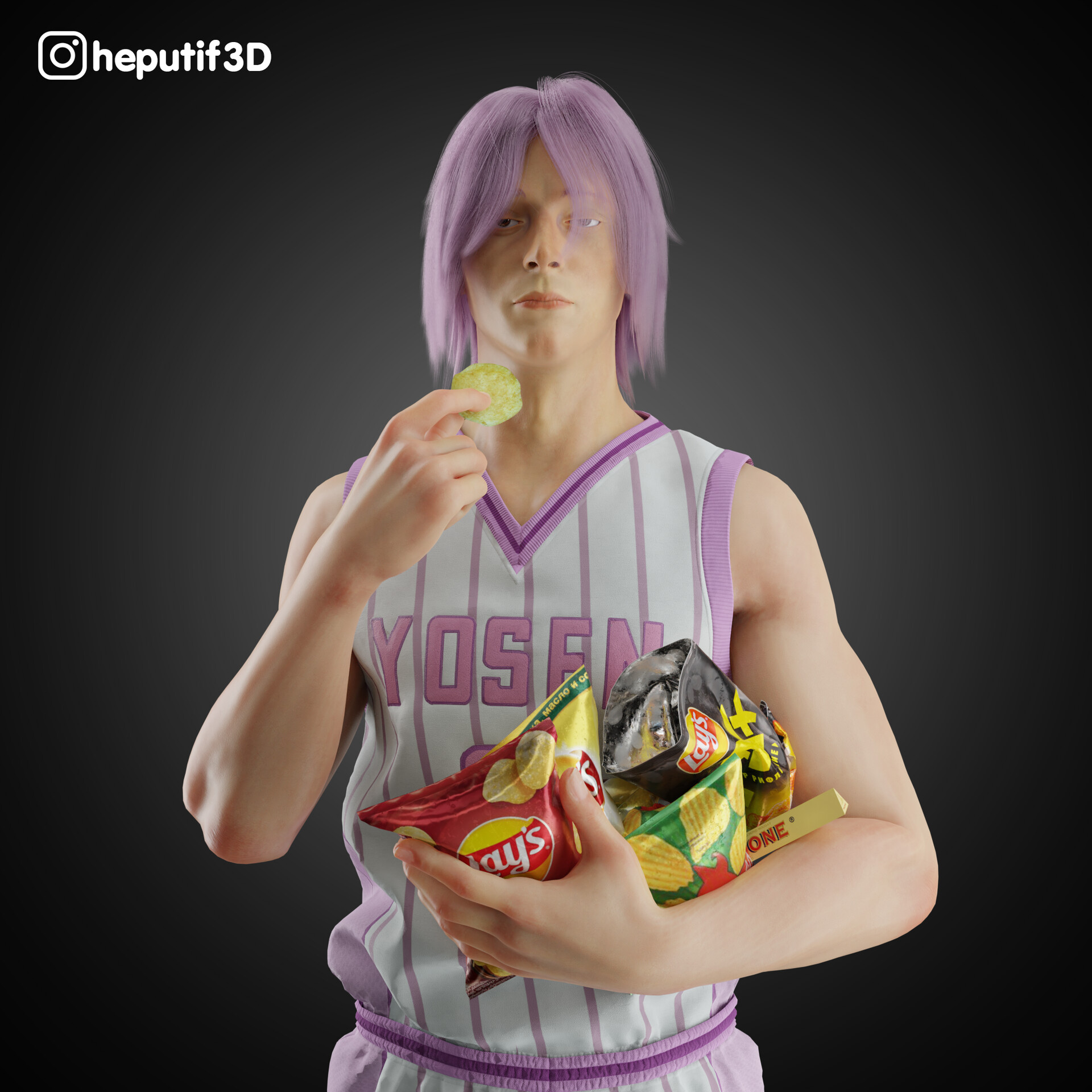 heputiff - Murasakibara Atsushi 3D / Kuroko no Basuke, image size:1920x1920