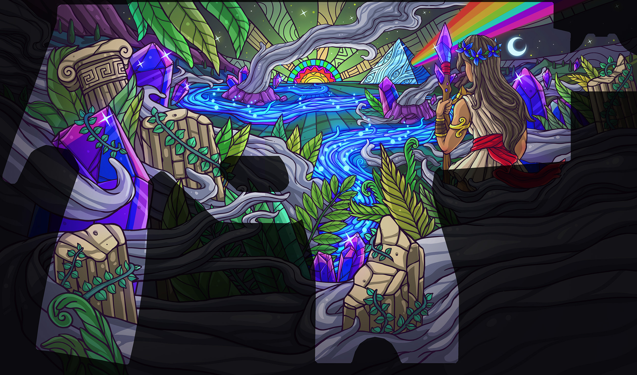 With silhouette overlay of weapon