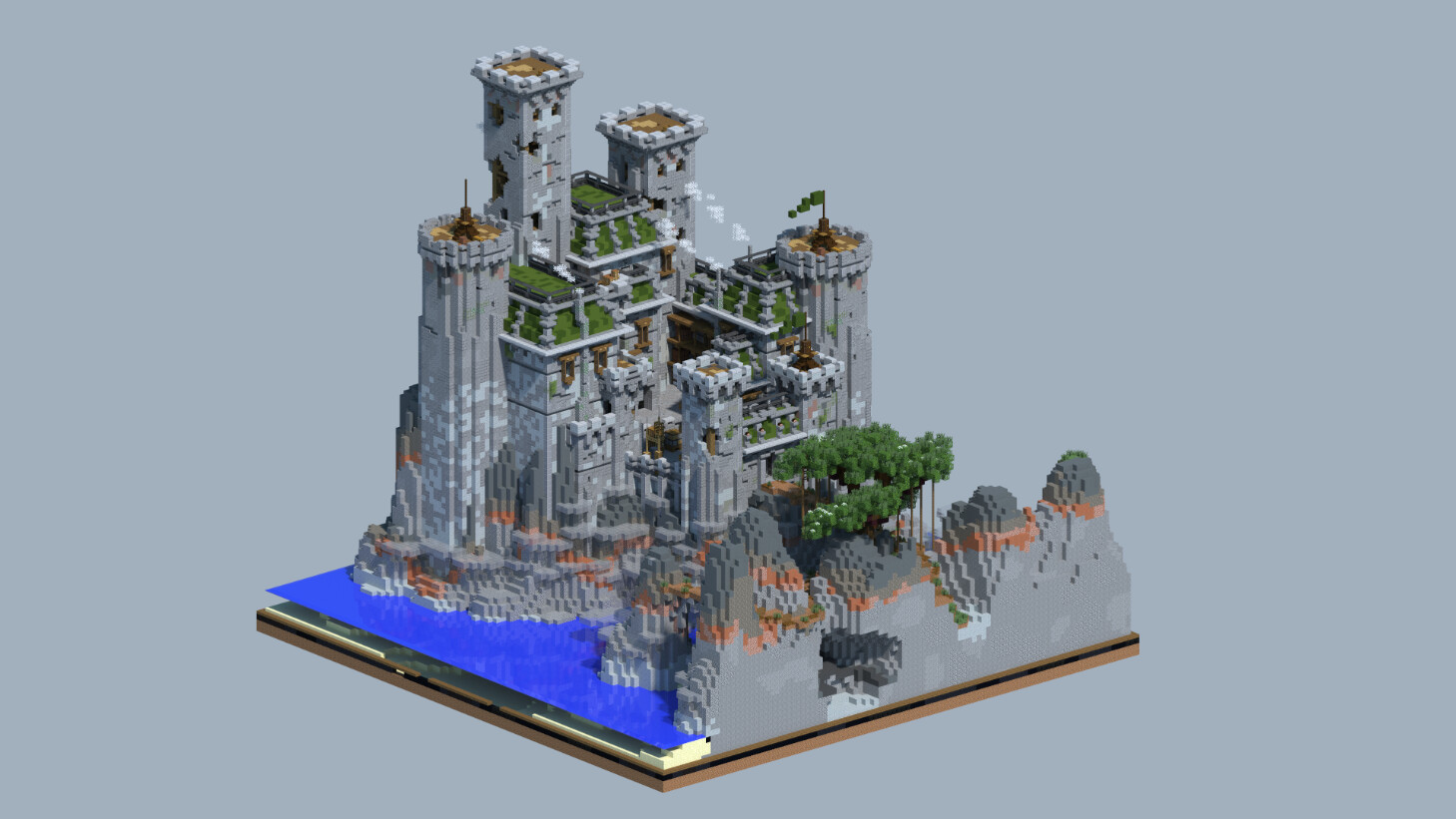 ArtStation - Minecraft Deepslate Castle