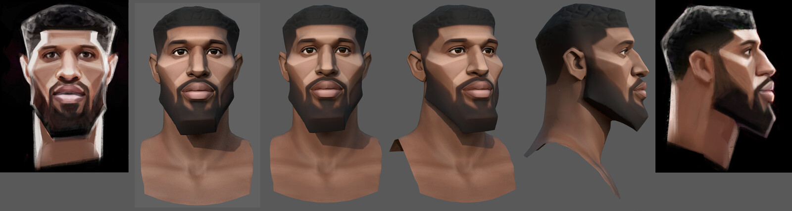 NBA George head sculpt/texture