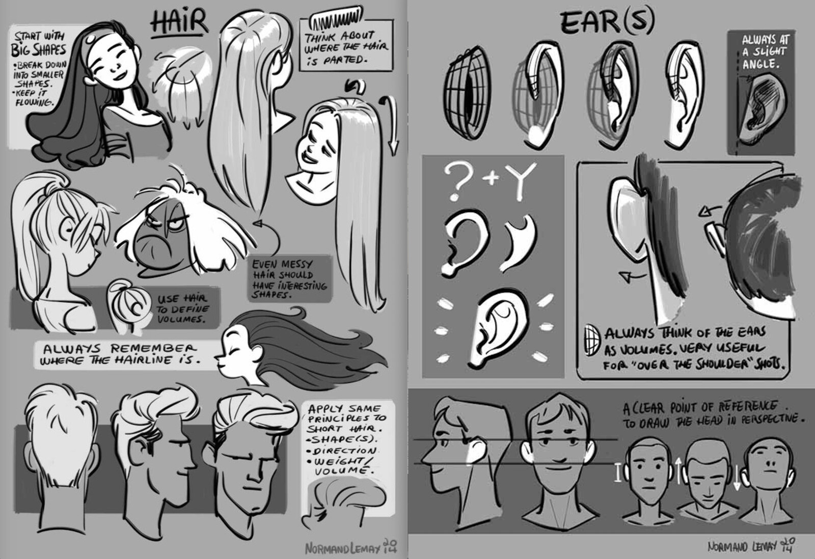 Always compare how different artist approach the same challenge.