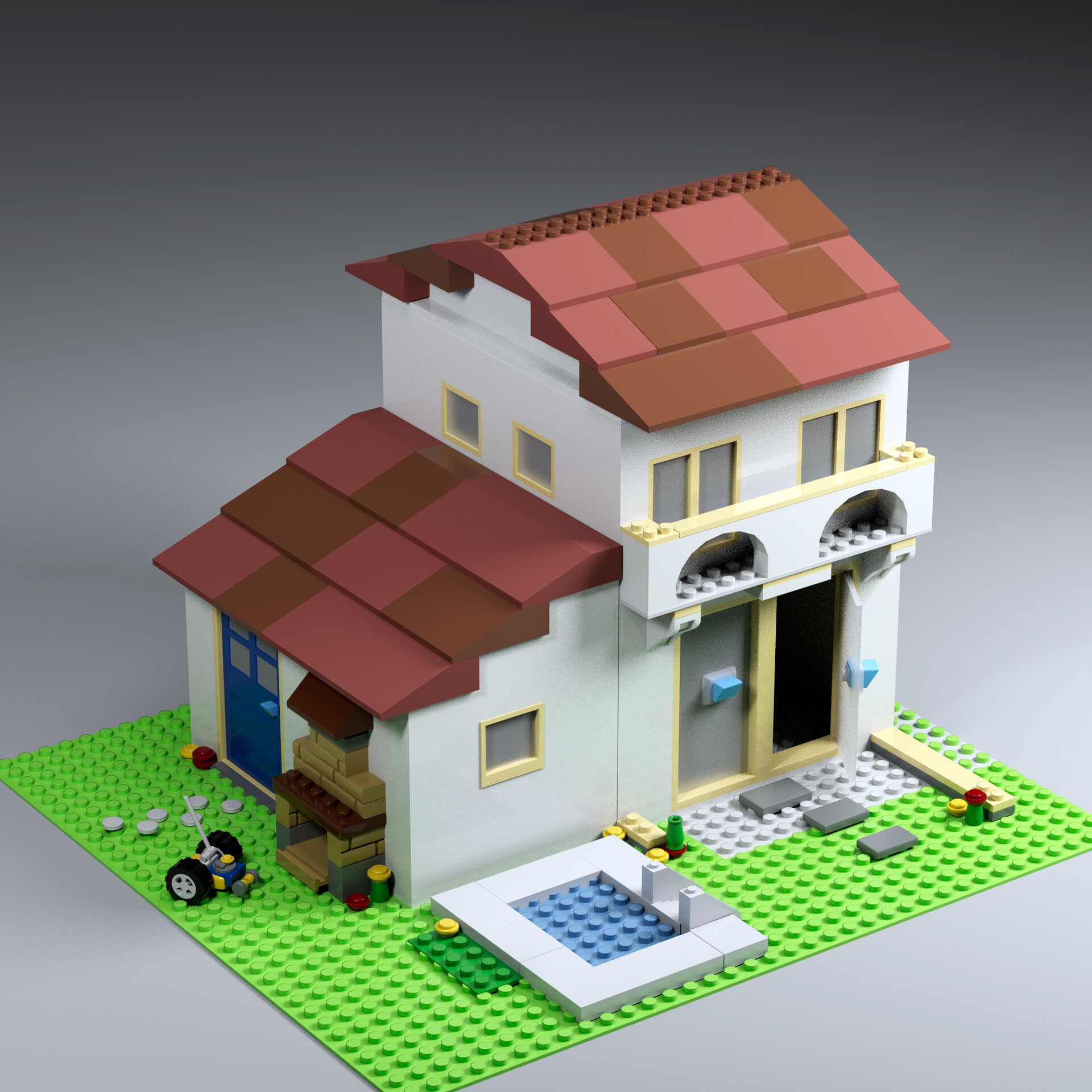 Lego house online with pool