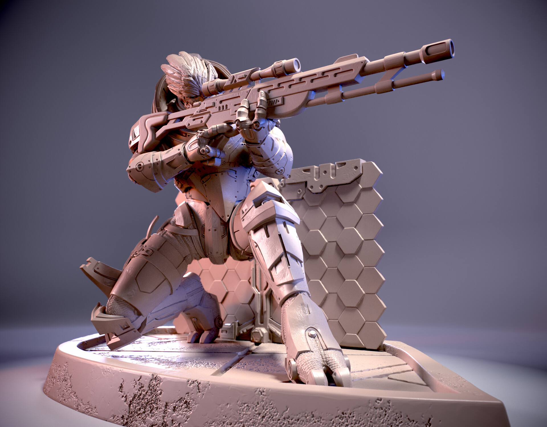 Sam Bolotnikov Mass Effect Fanart Garrus Vakarian 3d print model