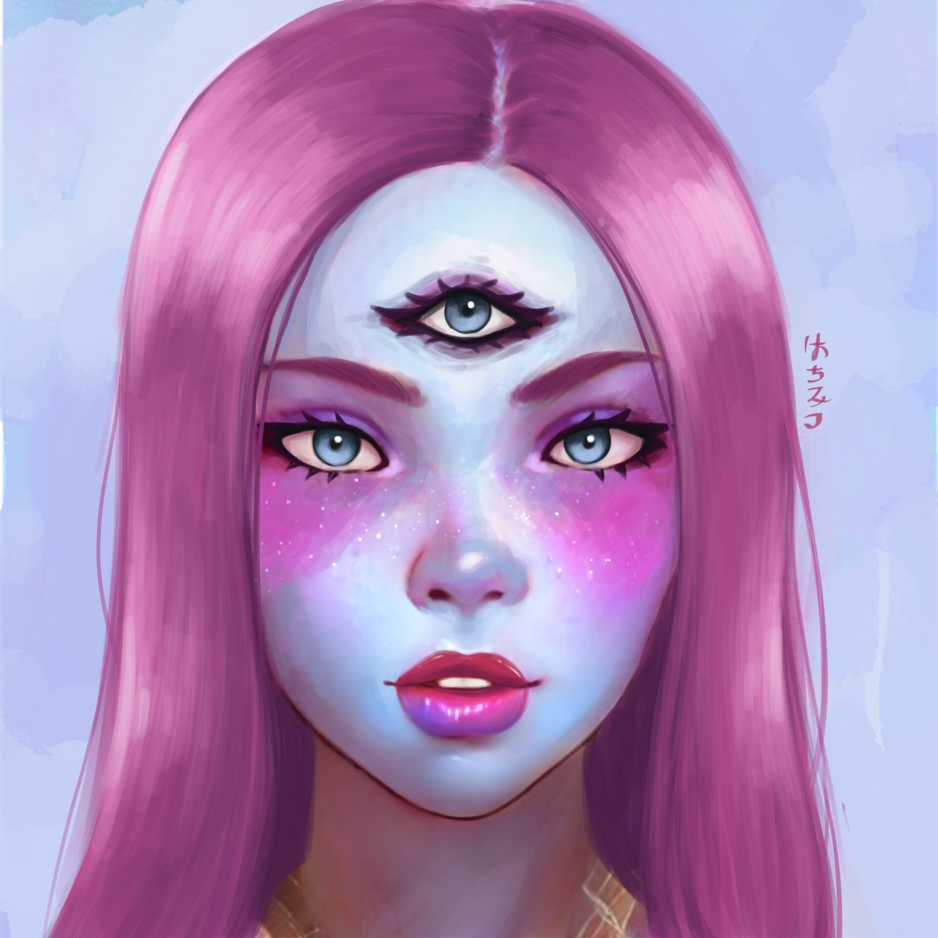 ArtStation - 09 Artbreeder Portrait paintover