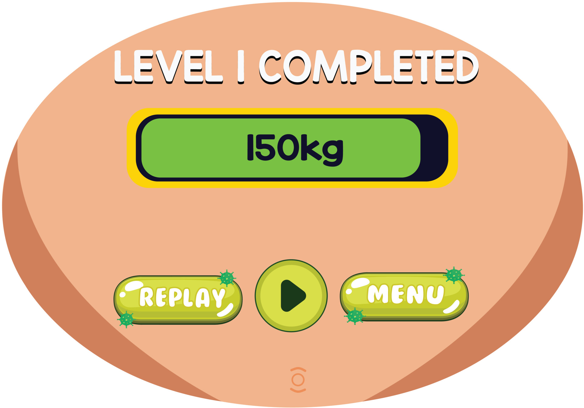 ArtStation New 2D Game Won Completed Panel Ui Stomach Obesity