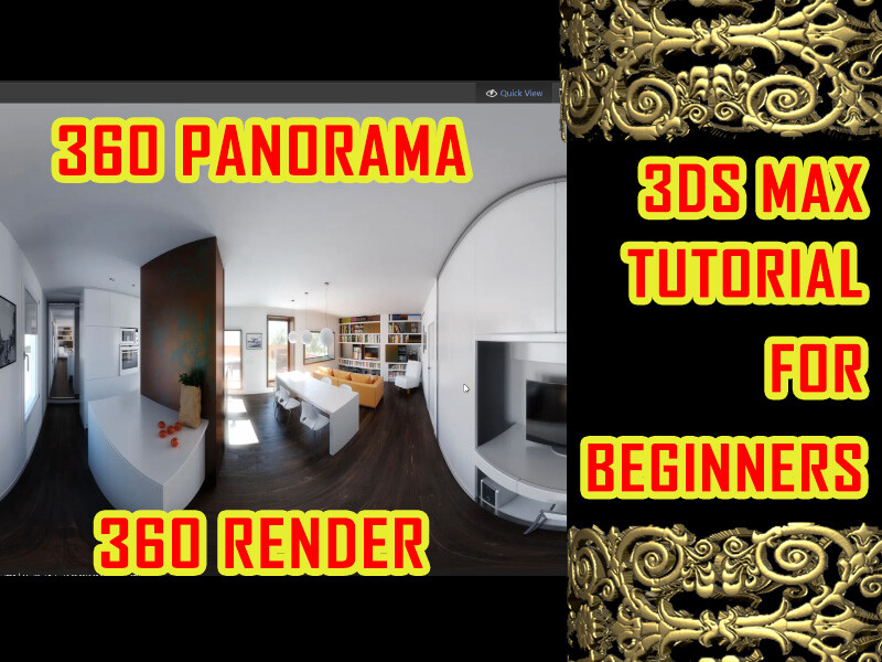 ArtStation - how to render 360 render in 3ds max | Panorama photos in 3ds Max & V-Ra