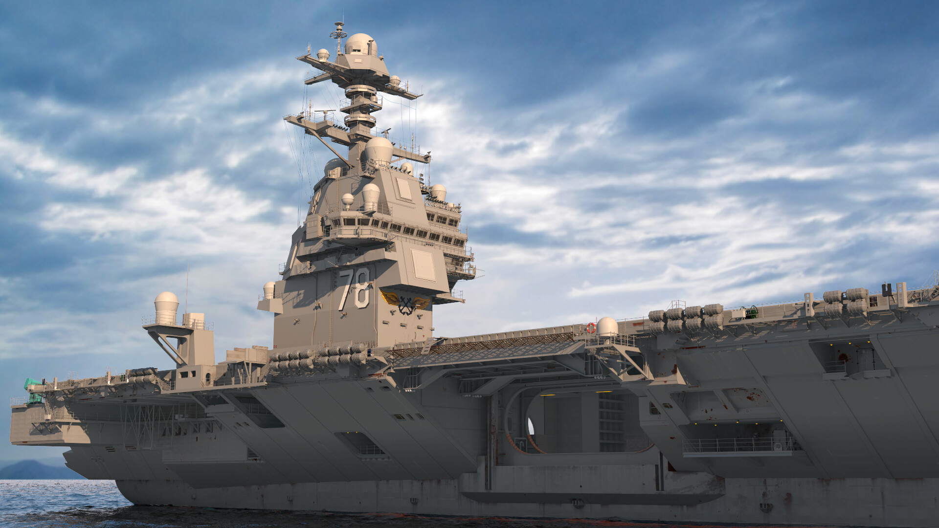 ArtStation - USS Gerald Ford CVN 78 Rigged 3D model