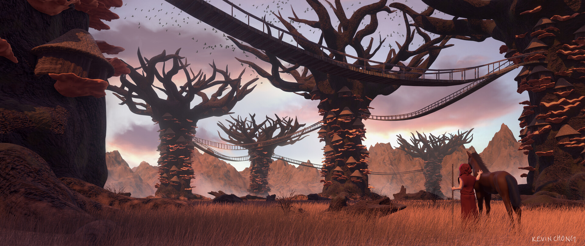 ArtStation Tribal Grassland Village