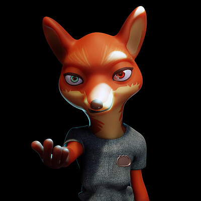 Come here baby - Fox Lady Posing in Blender