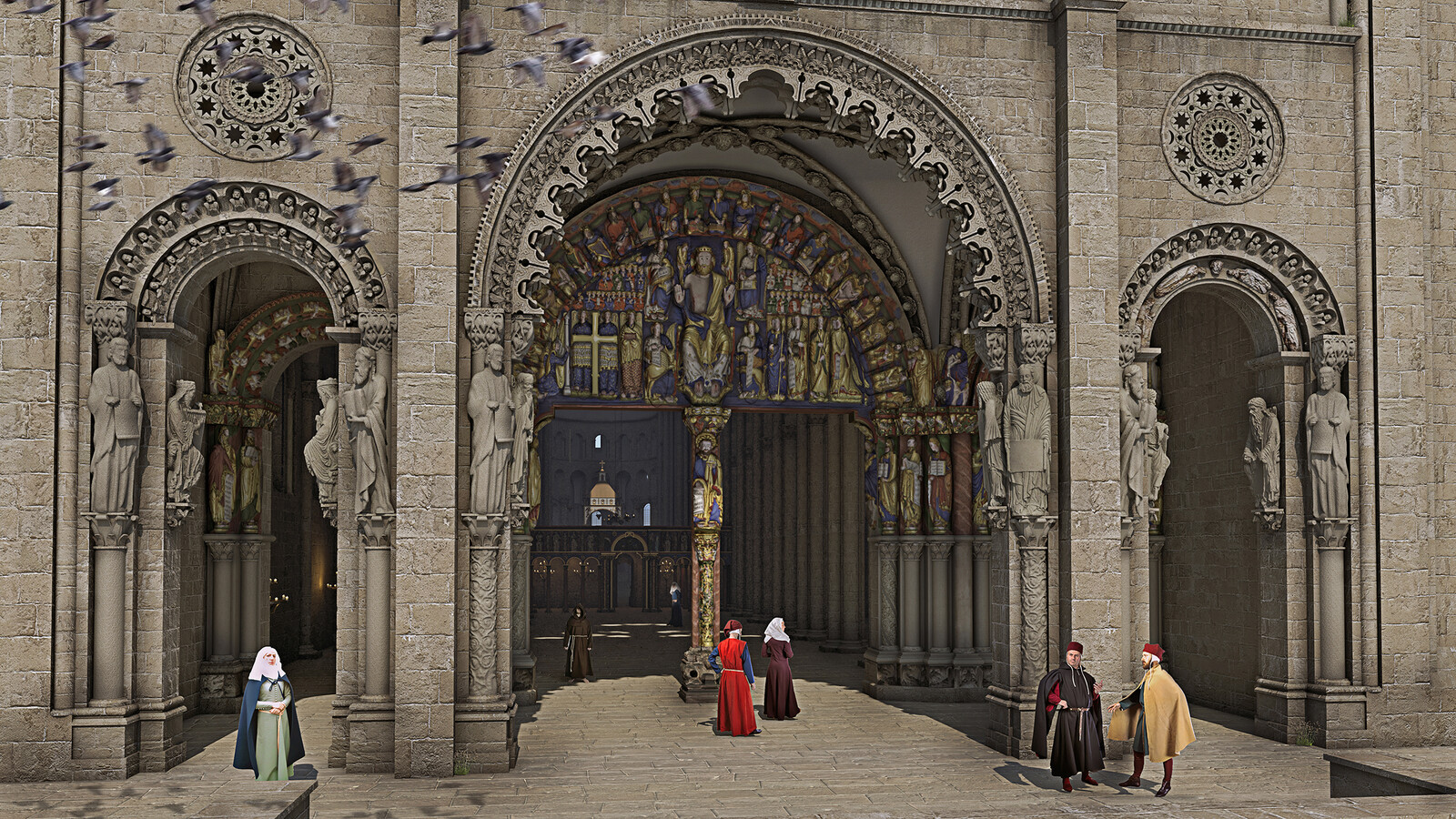 Main entrance with the Portal of Glory (updated version)