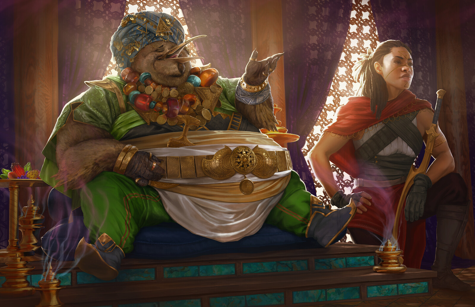 The Great Hatin Filo' Ya and his trusted bodyguard Talla Kalazar