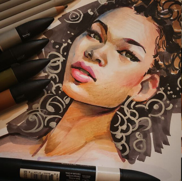 Colored pencil shop and marker