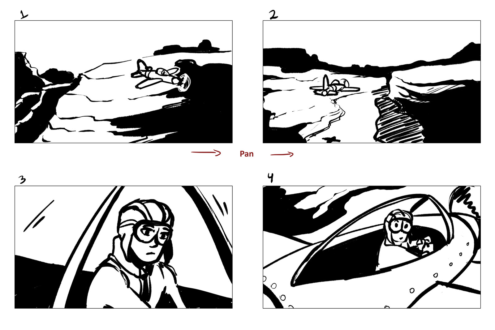 Dogfight Storyboard