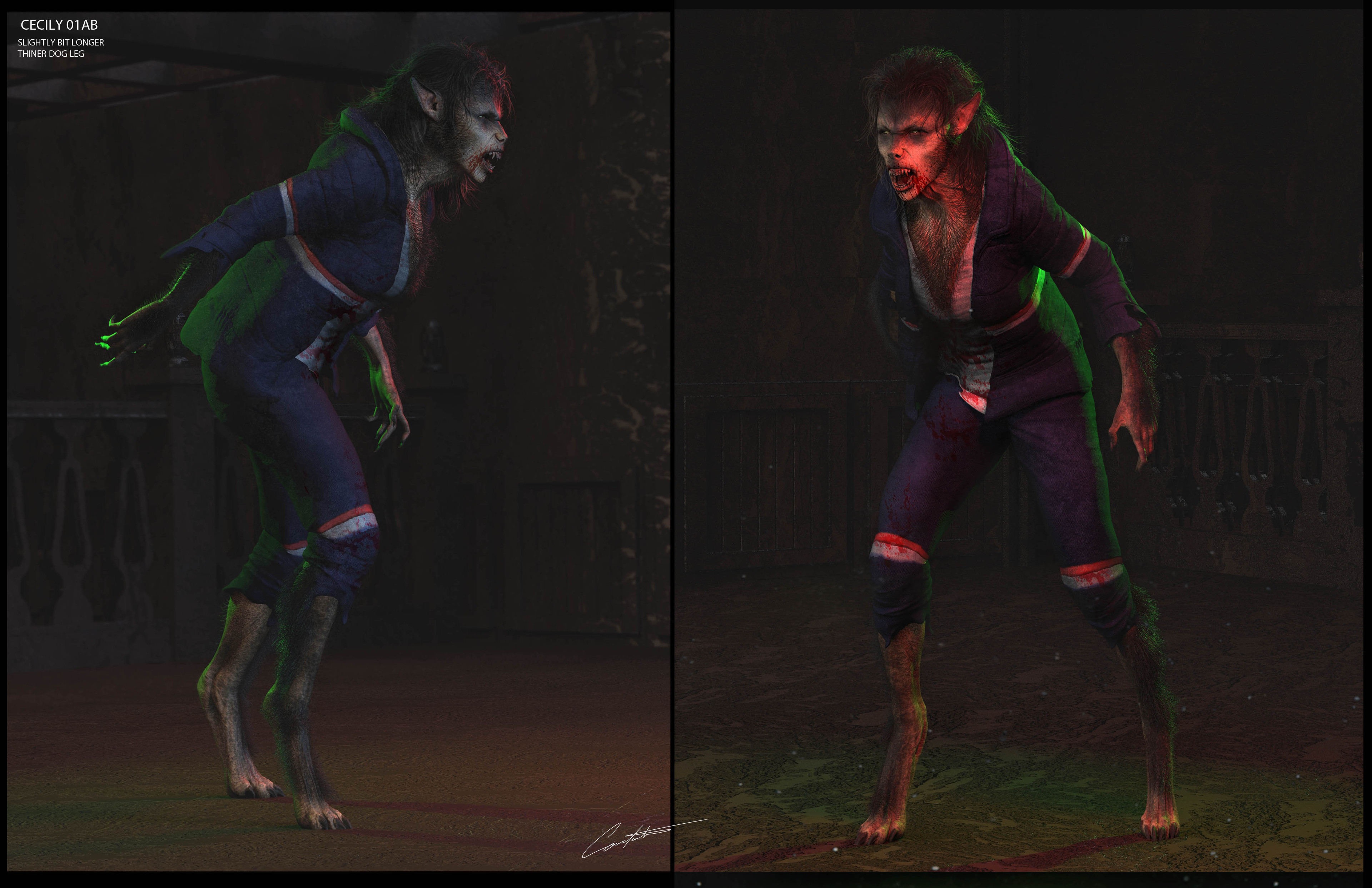 Werewolf female designs
