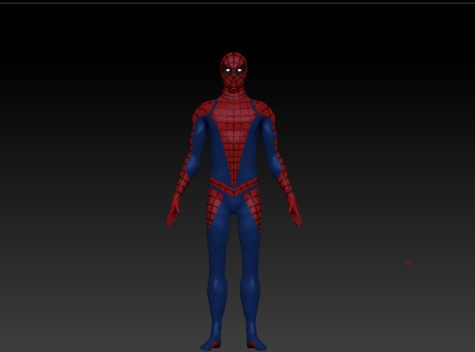 Alpha poly-painted sculpt, front view 