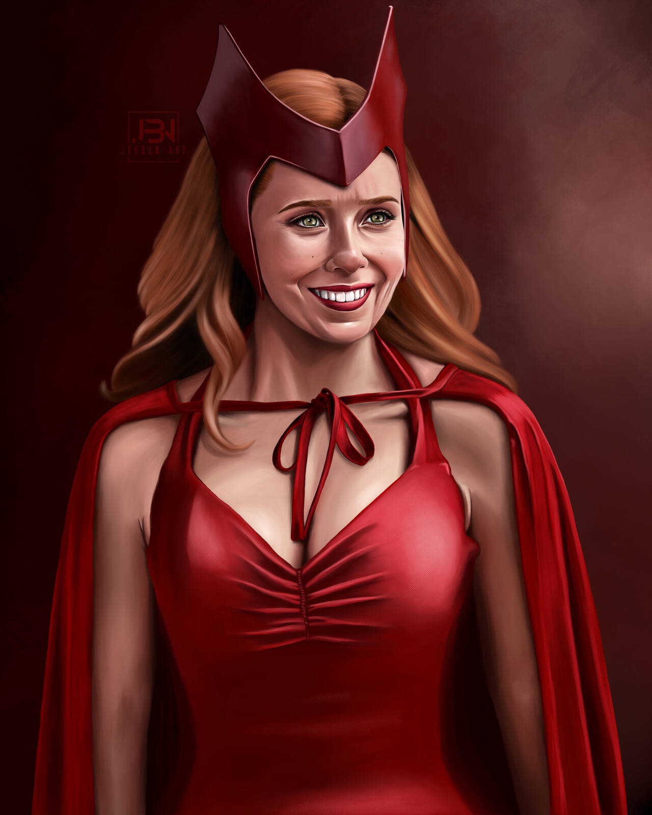 Jeeben Art Wanda Maximoff "Scarlet Witch" Halloween Costume (2021)