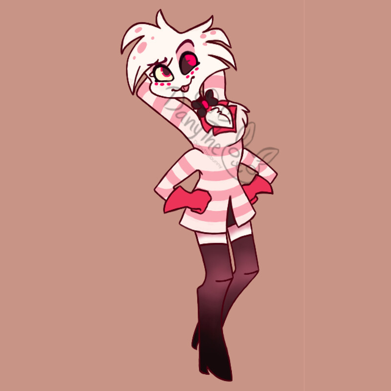 Artstation hazbin hotel fanart chibi angel