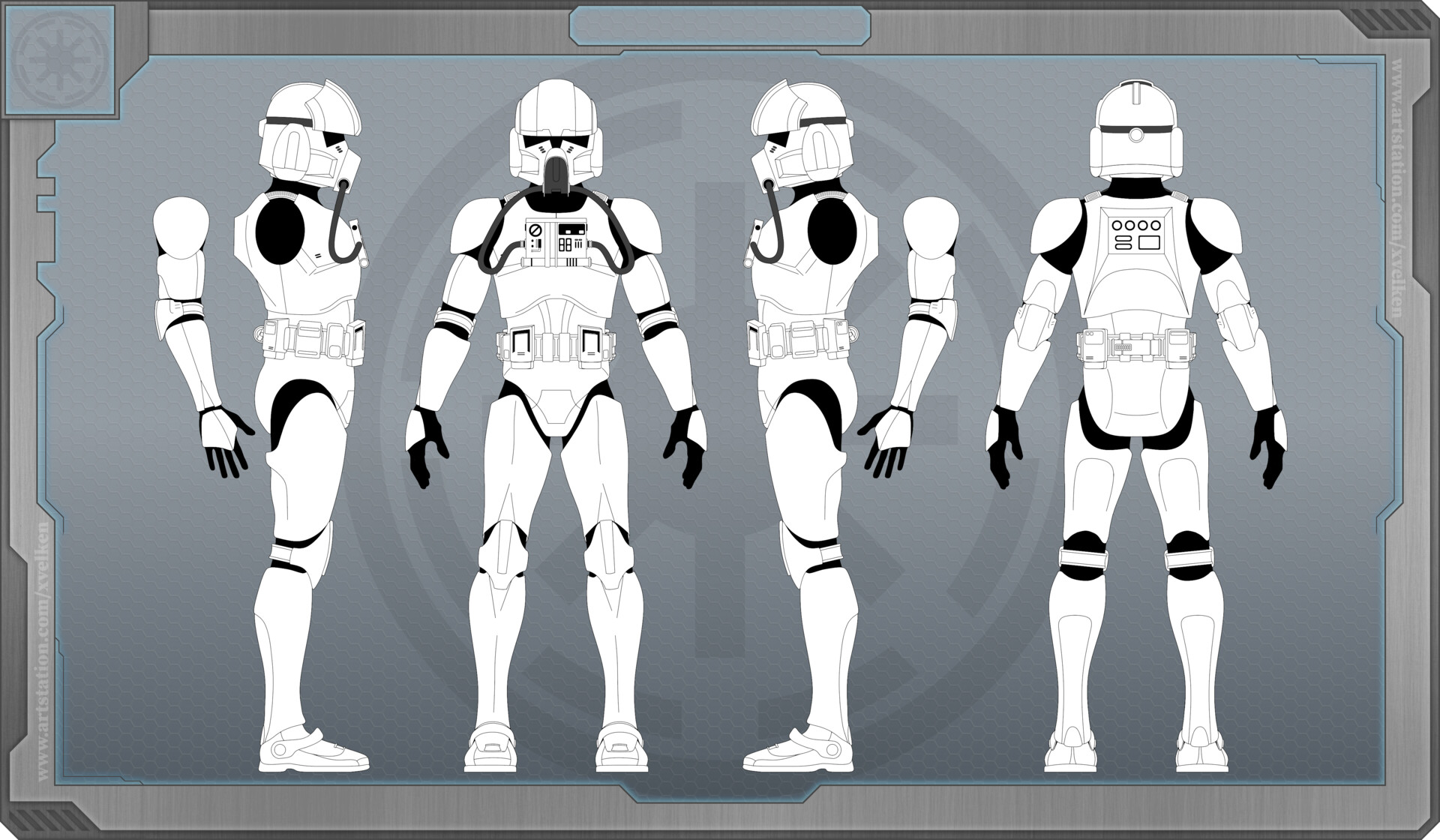 Bart Antwerpen Clone Trooper Template Helmets WIP