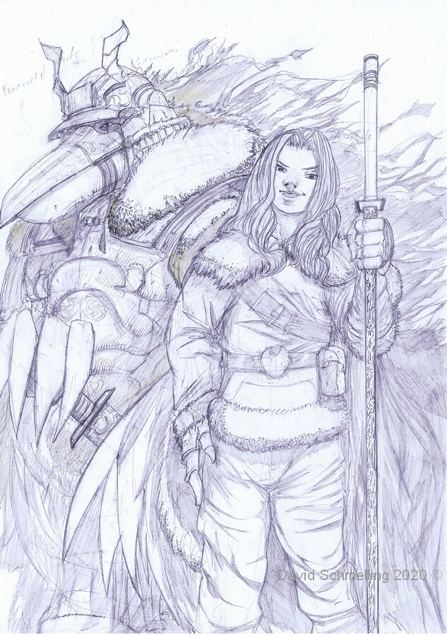Anyelle and Drego the Nonor (pelican people)