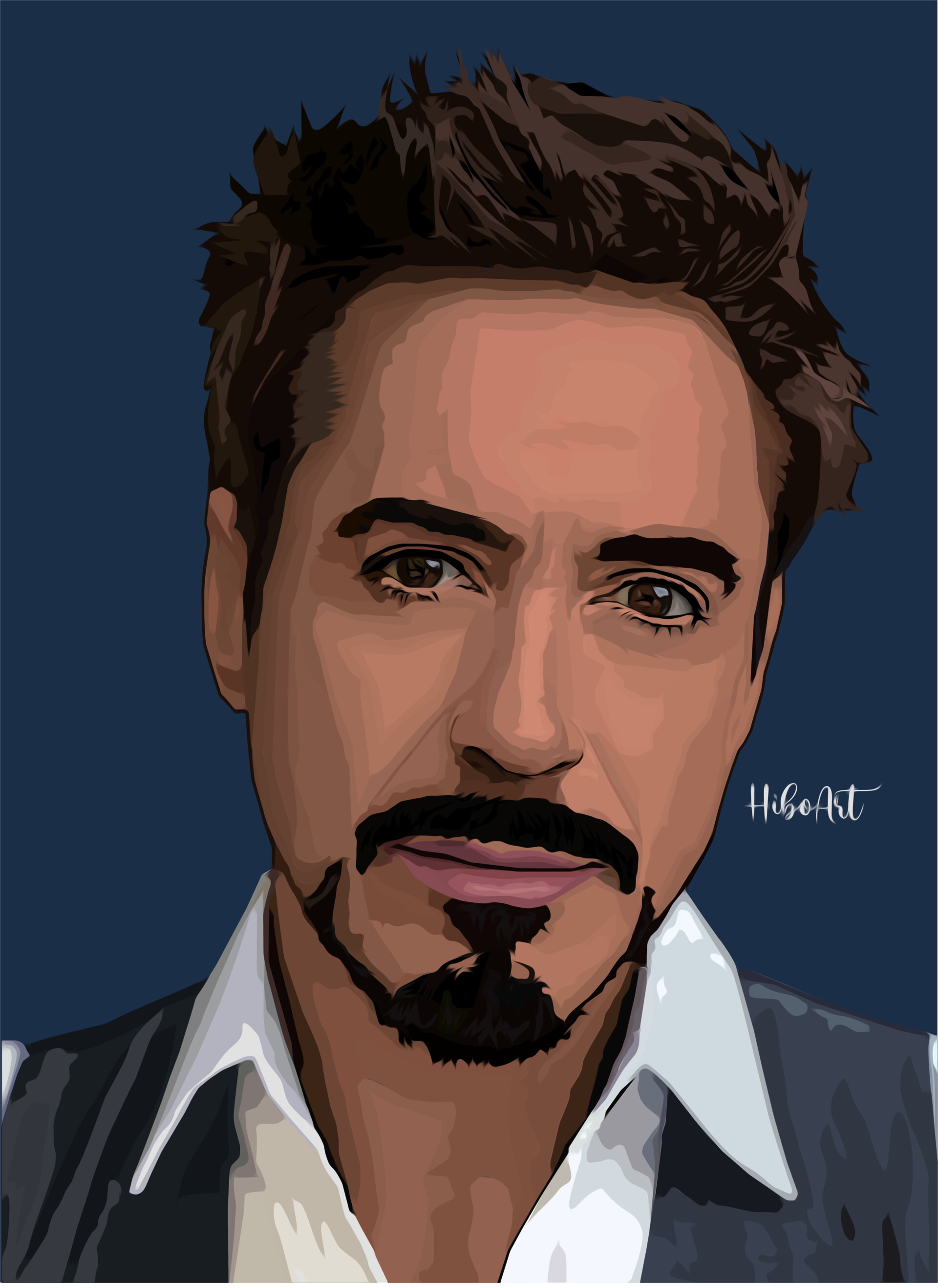 ArtStation - robert downey jr vector art by hiboart