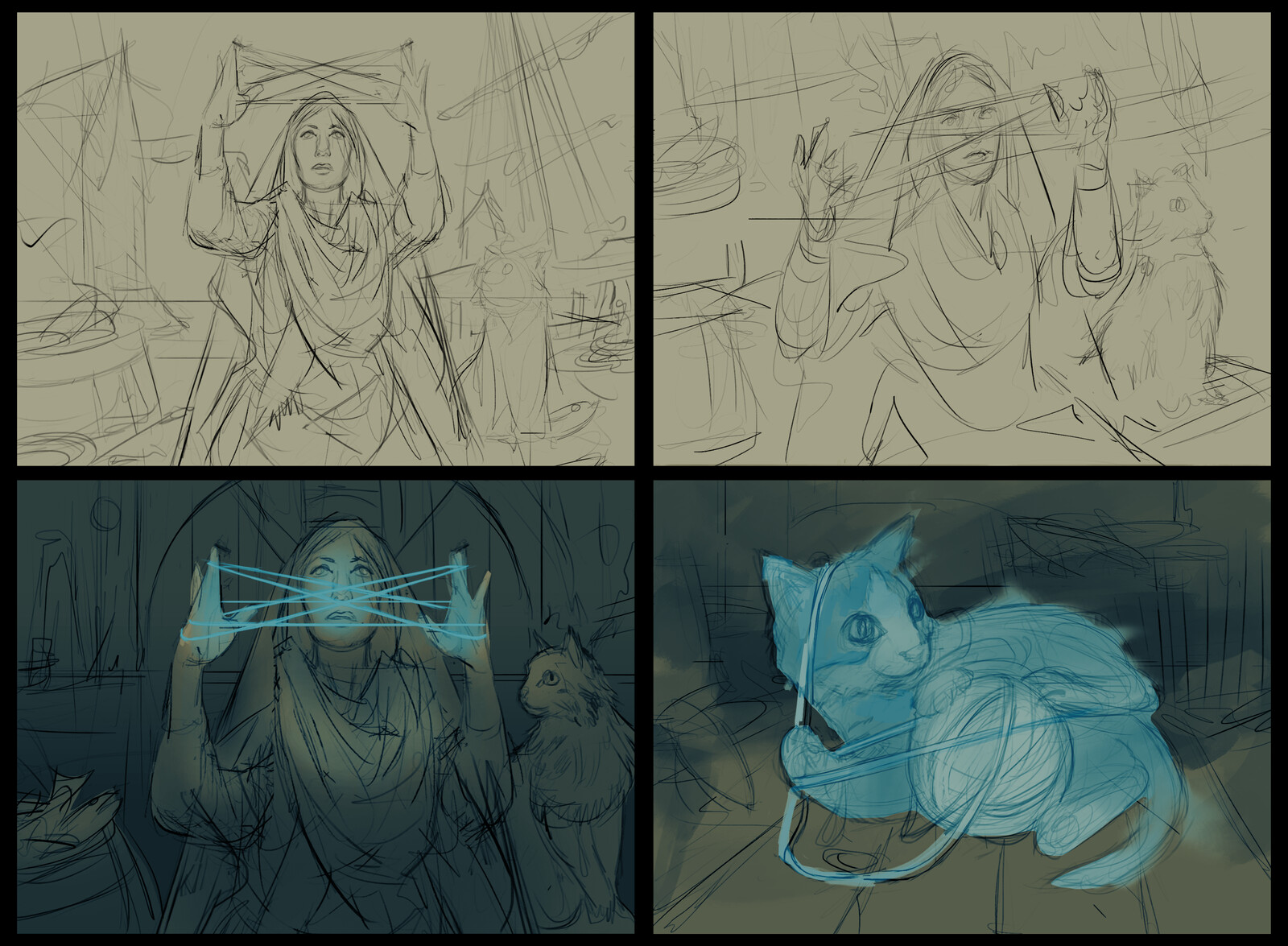 Mischievous Geist // Catlike Curiosity sketches