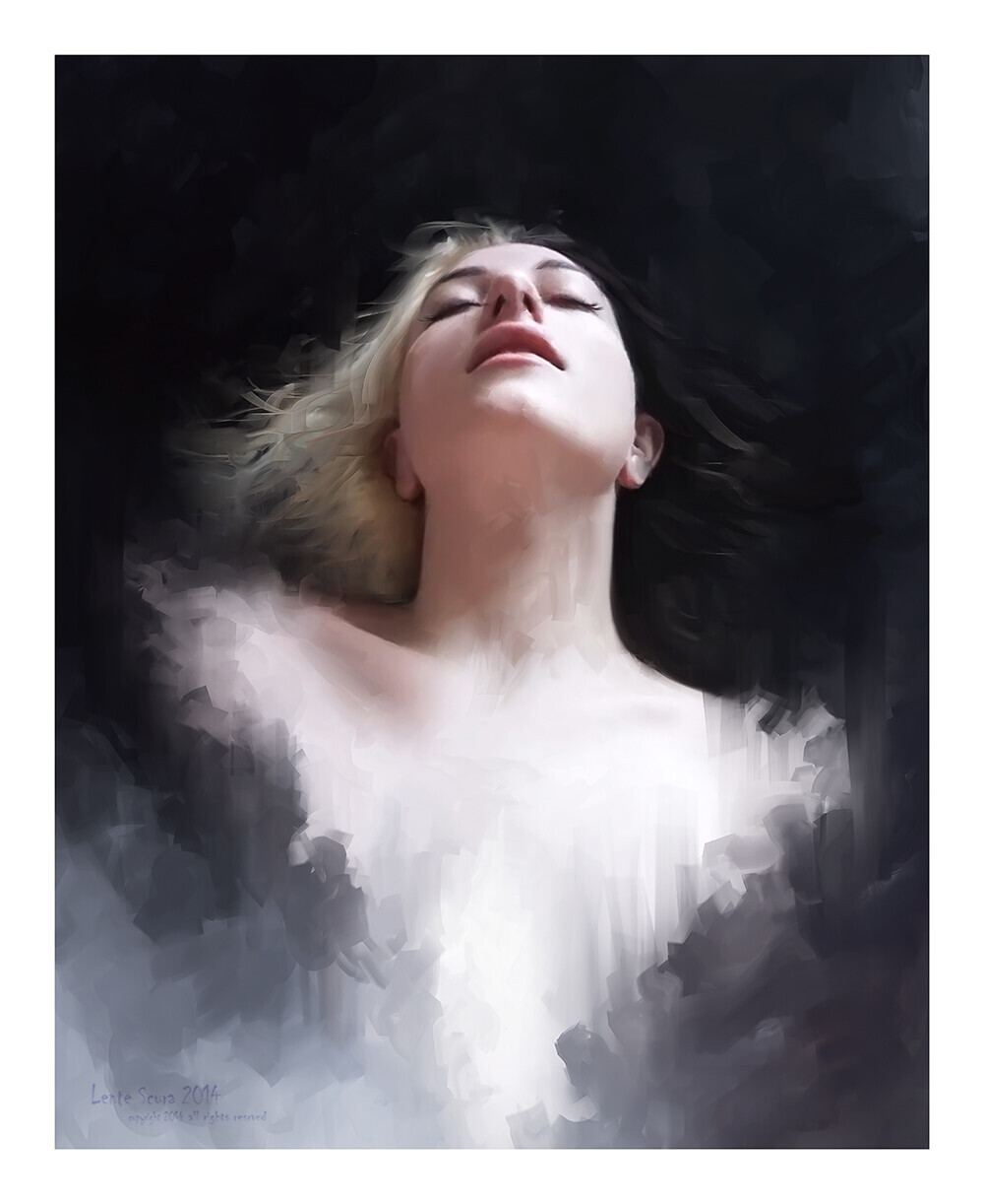 La Terra Tra
Model Benedetta Garro
Digital Editing and Painting by Lente Scura
References for this image can be found on my DA page: lentescura.deviantart.com/
Don't reproduce in any form without permission. All work is copyrighted