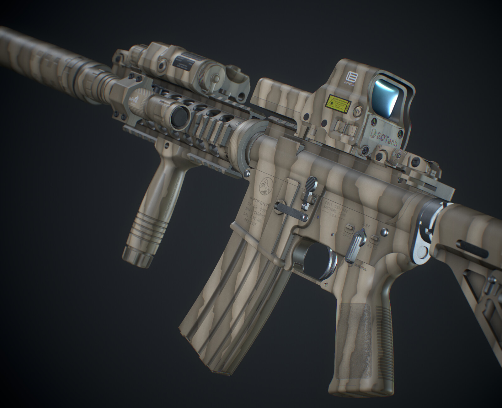 Artstation M4a1 Custom 04 Modular