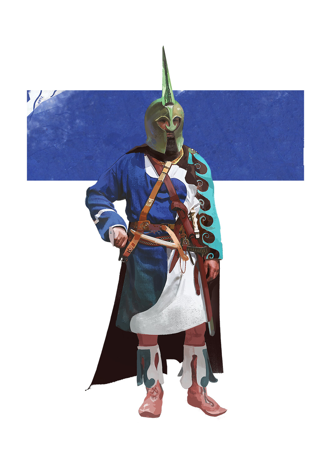 The Kiliarchos (Captain) of the Thesmidai Guard.