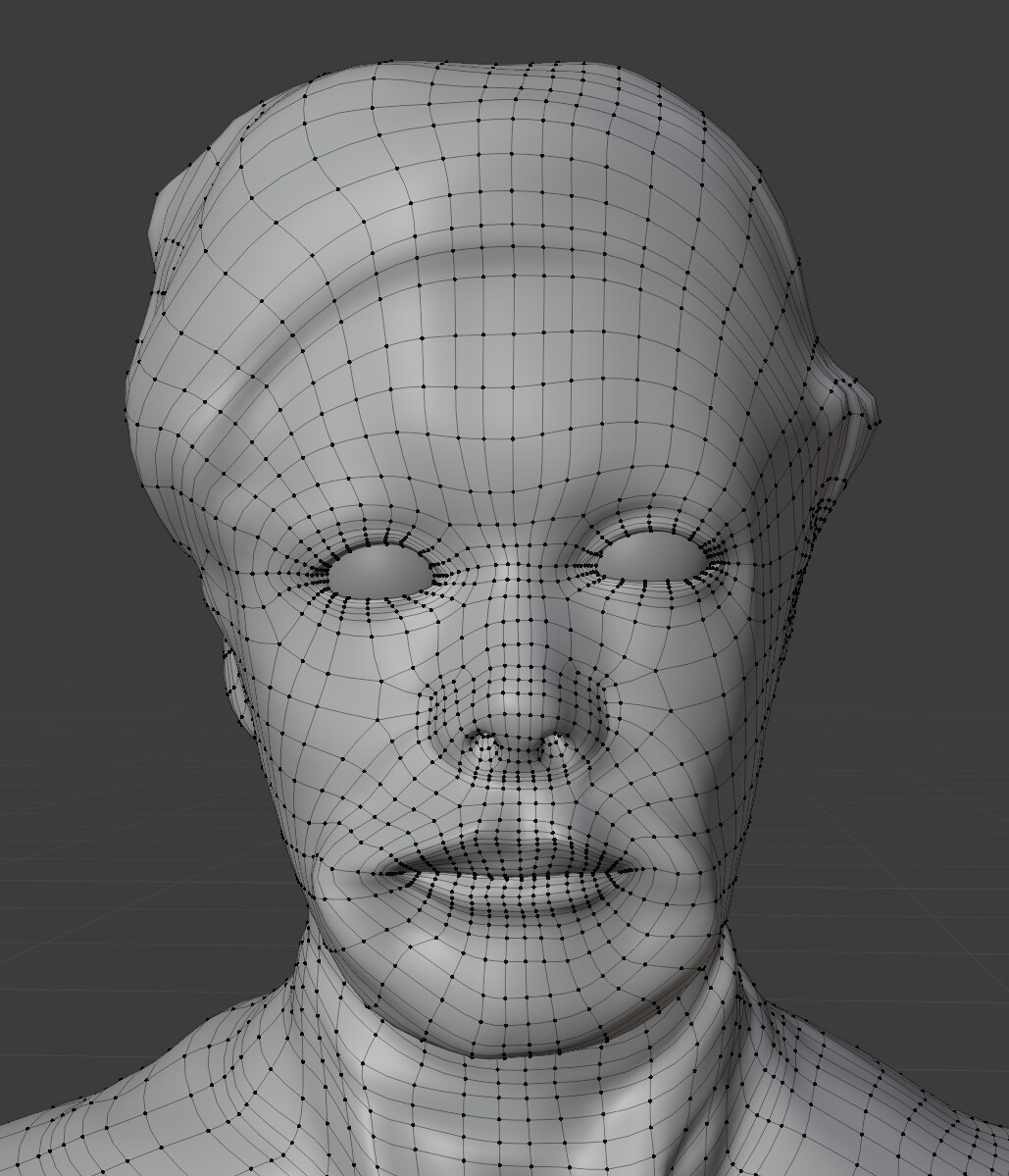 Retopology - detail baked from high poly sculpt to low poly mesh