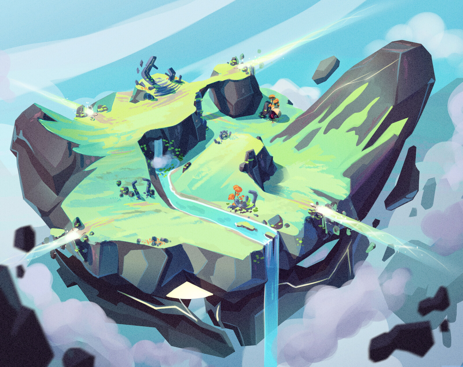 The first concept art after the soft reboot called "Fragments"