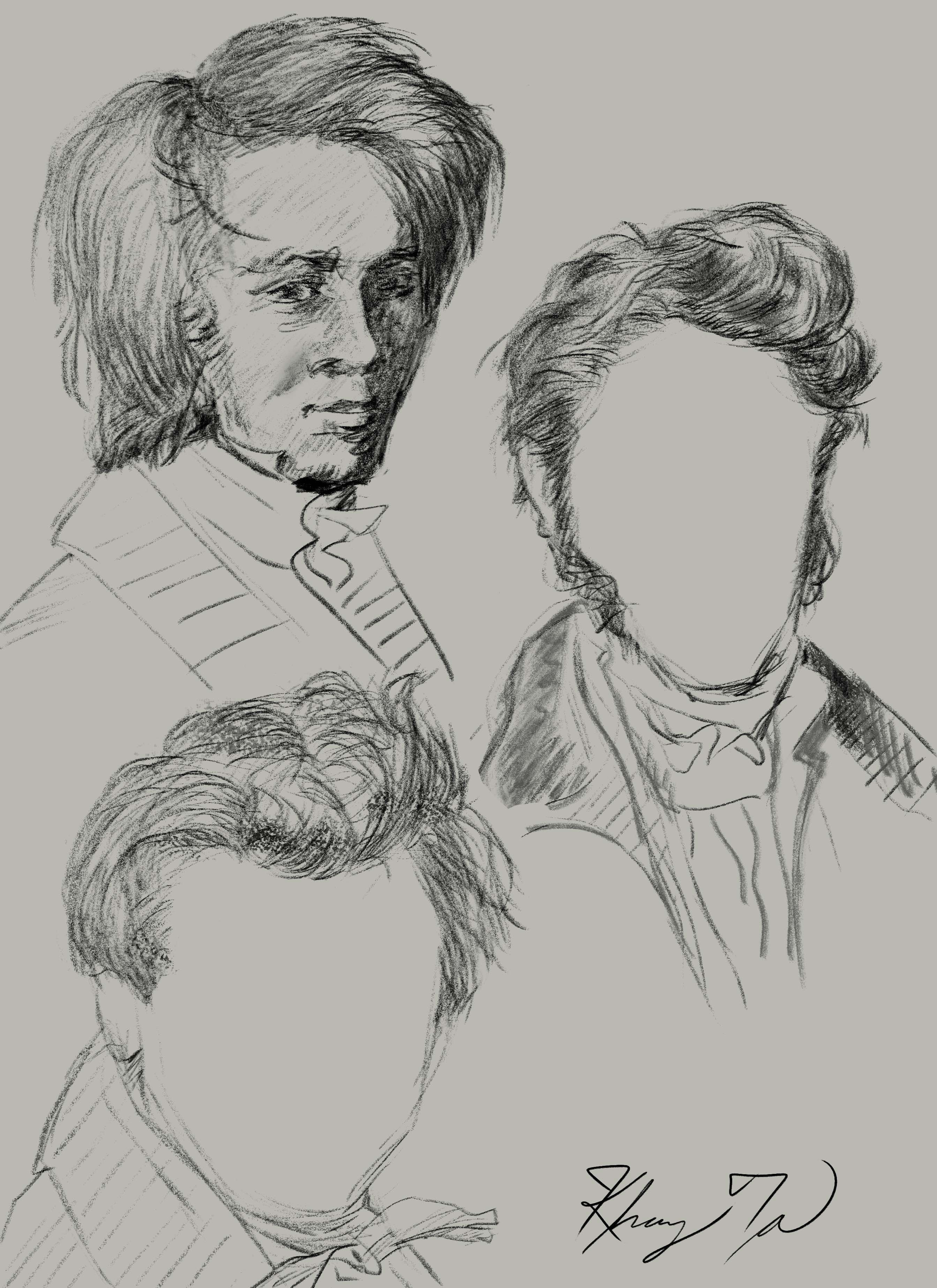 Hair Drawing Practice with Iliya Mirochnik