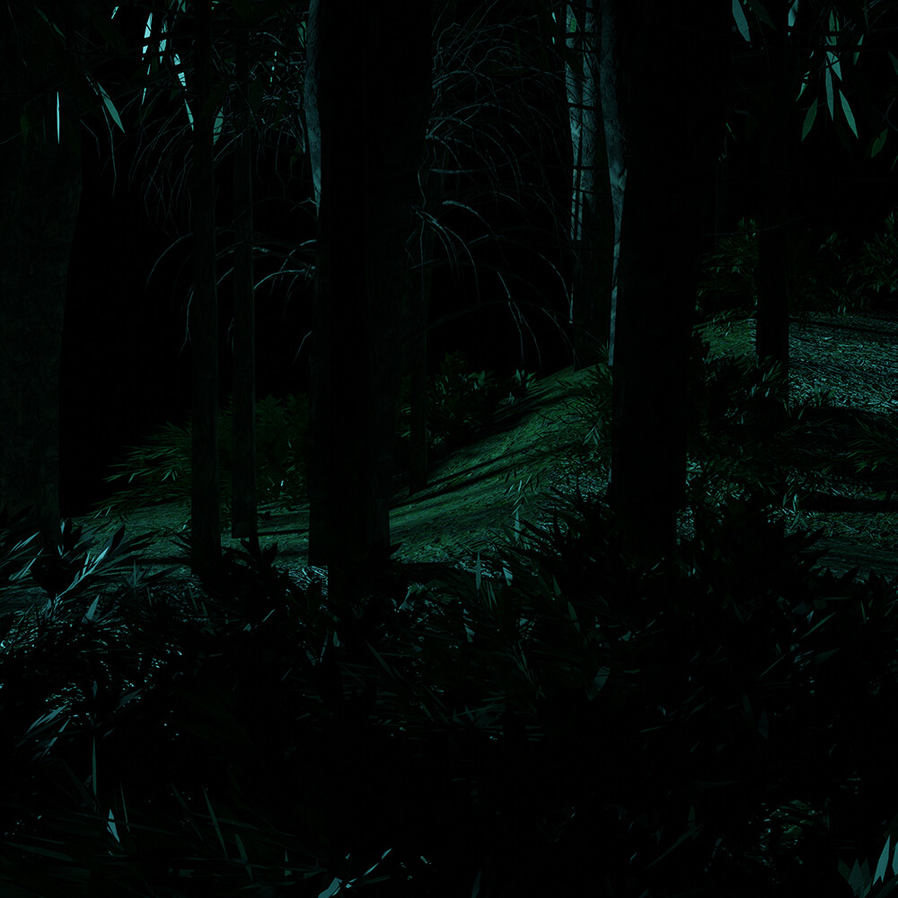 ArtStation - [3D] Dark Forest 🌳🌙🌲