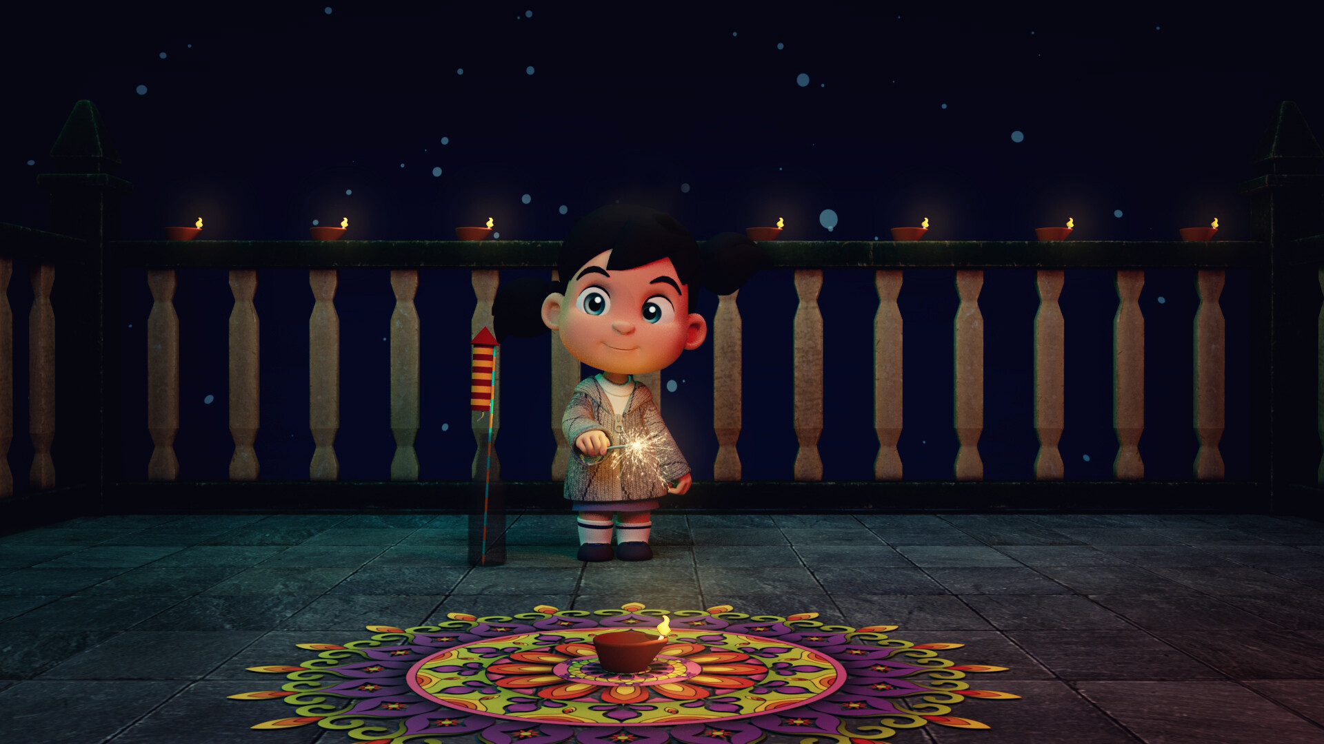 ArtStation - Happy Diwali ( festival of light ) 3d Animation