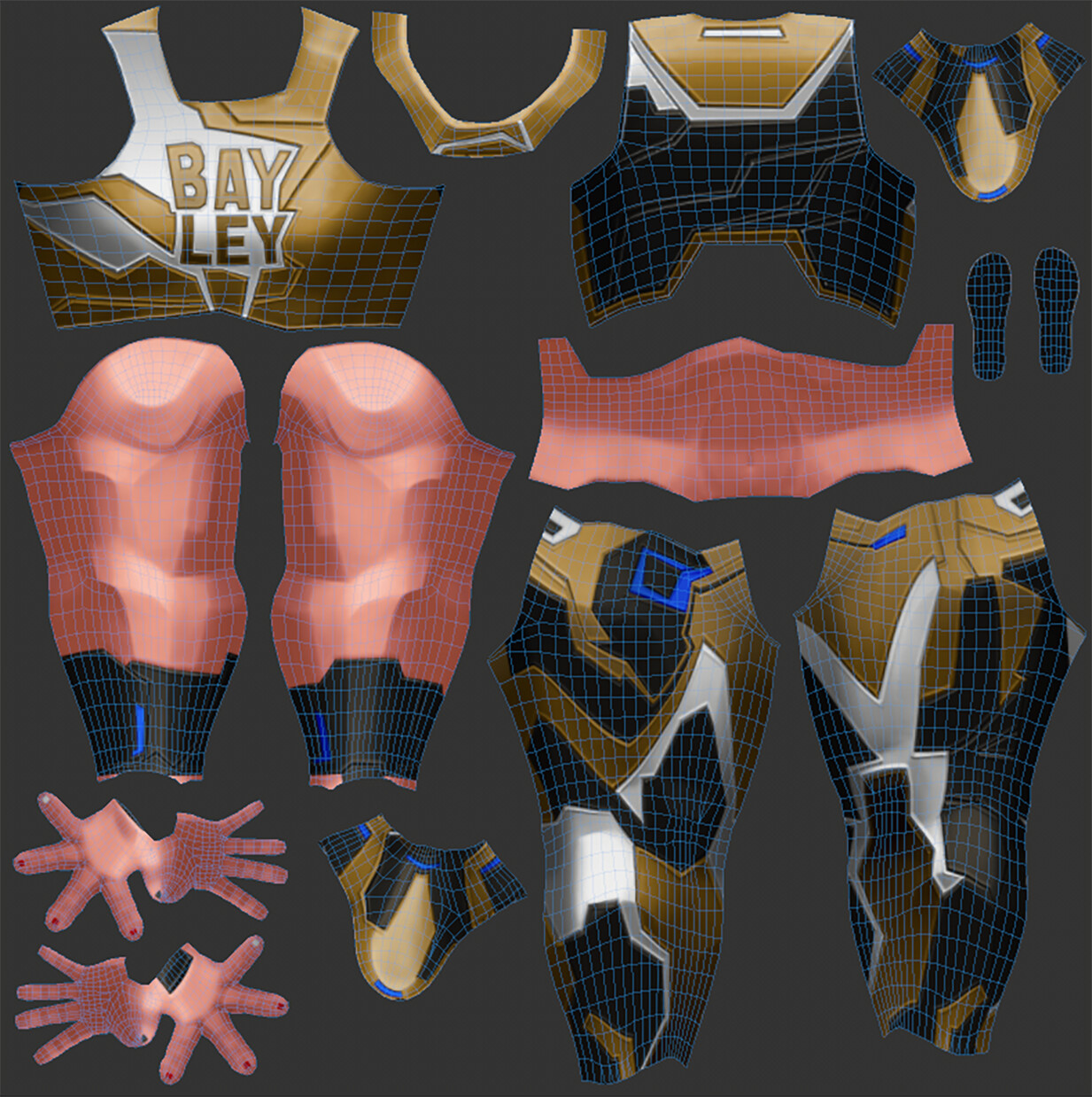 Body UV layout example :)