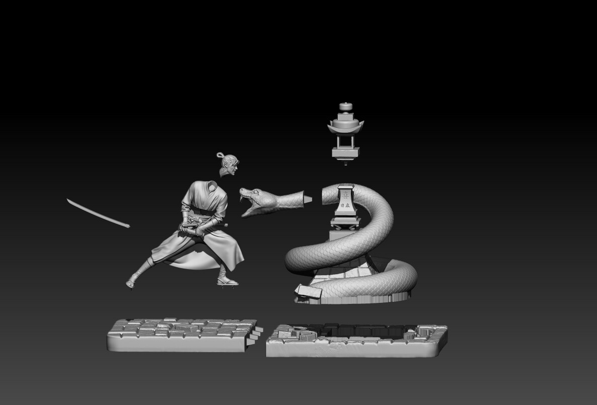 Самурай 3d. Самурай на 3д принтере. Samurai 3d model.