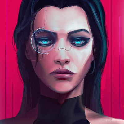Mizuri cyberpunk portrait