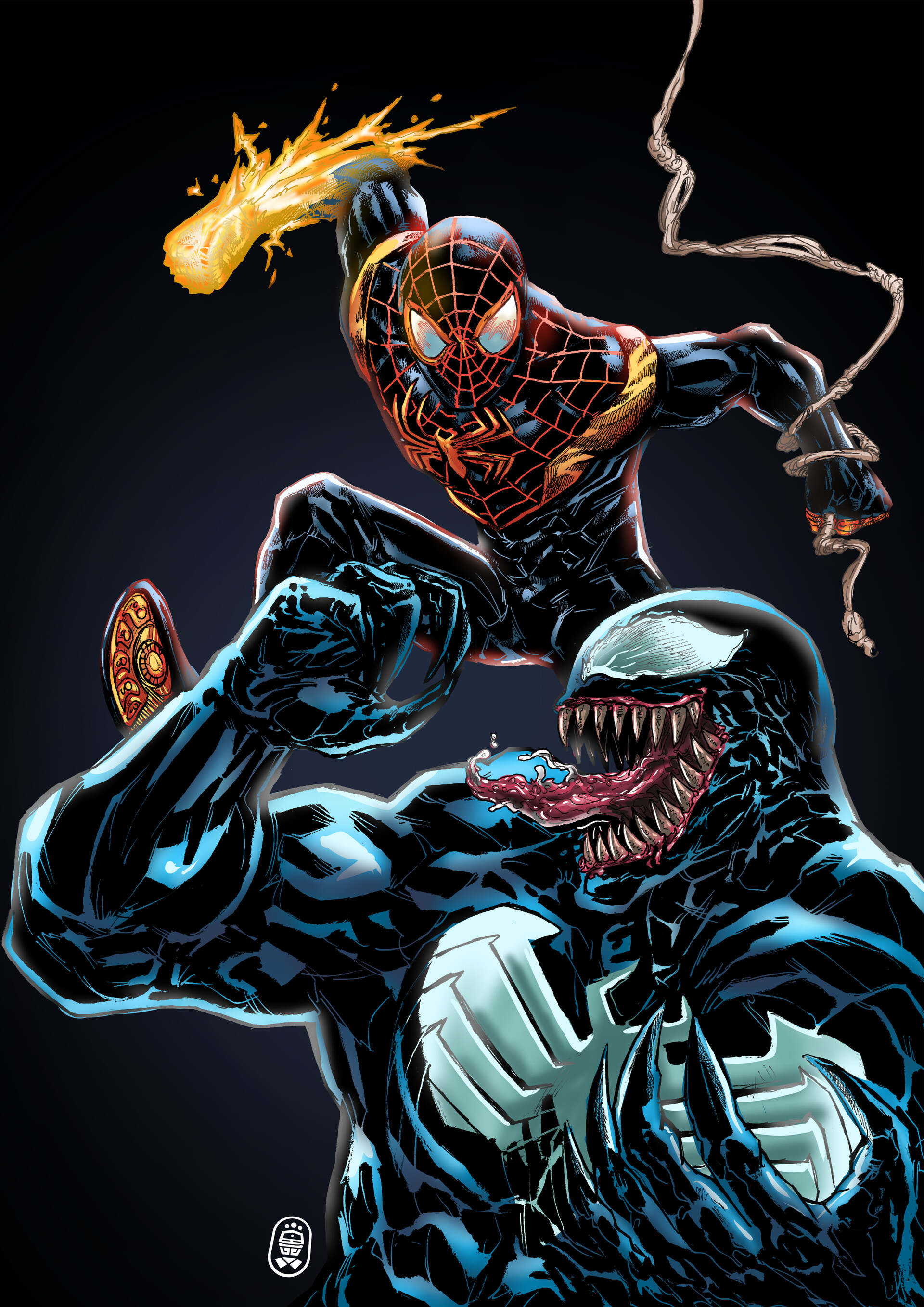 Venom Poster Digital Art Venom Miles Morales Spider M - vrogue.co