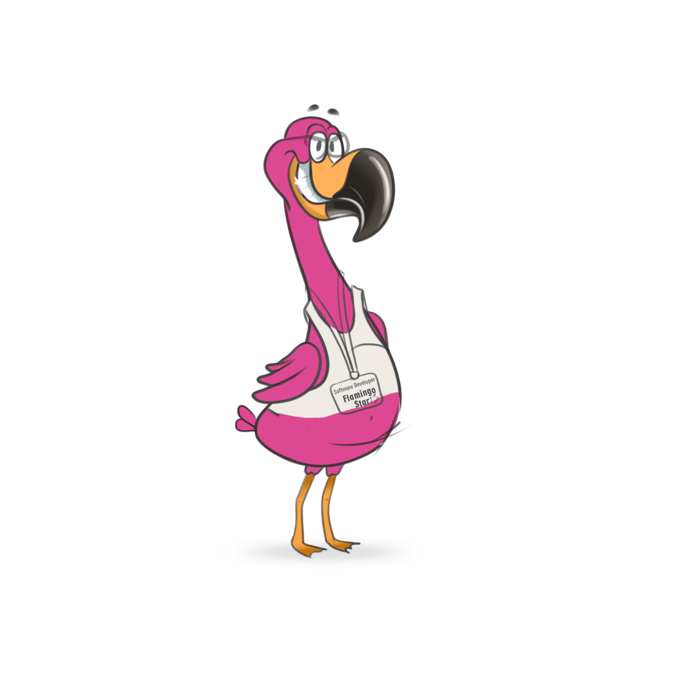 Cute Pink Flamingo With Sunglasses African Bird Cartoon Flat Illustration  Stock Illustration - Download Image Now - iStock