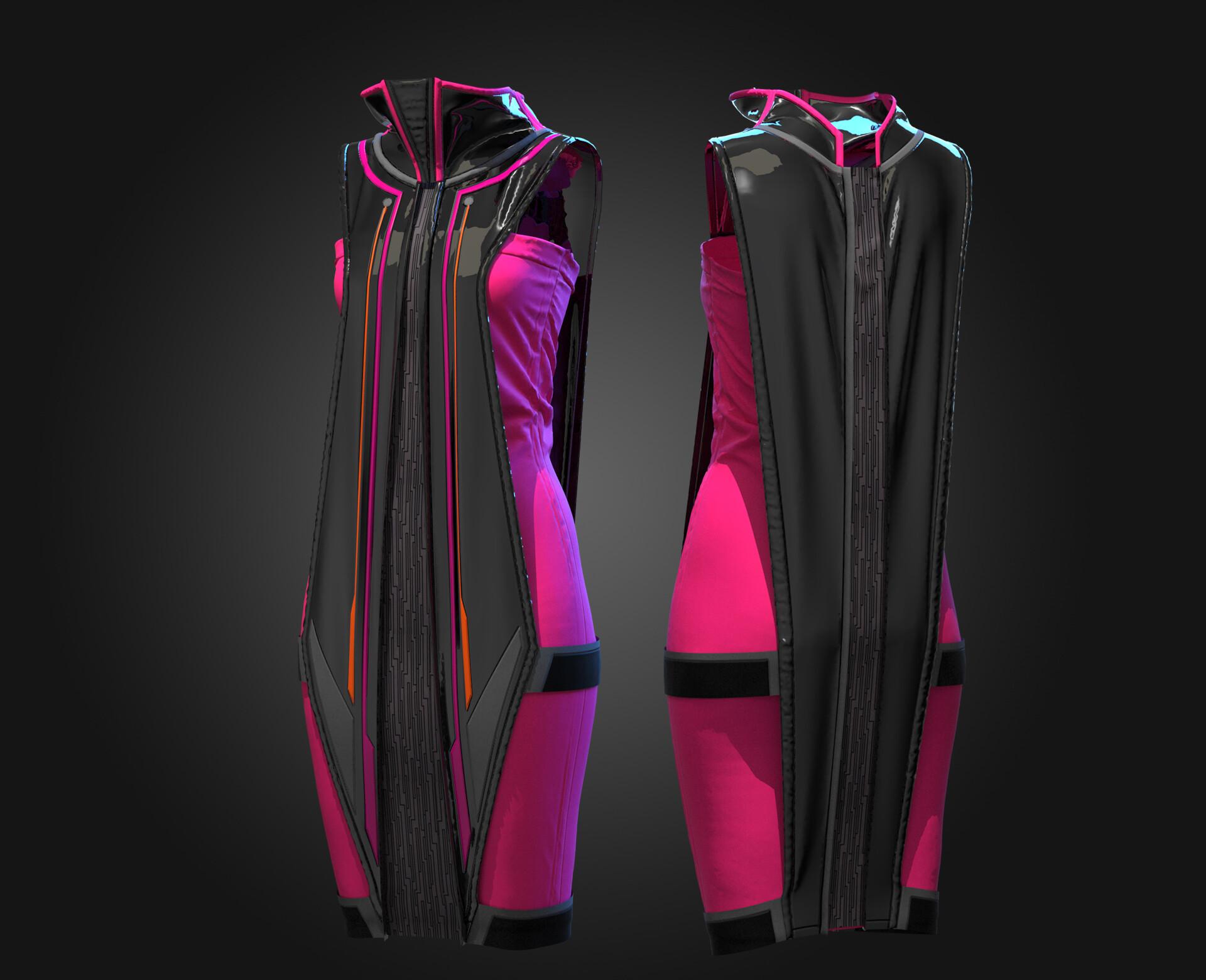 ArtStation Cyberpunk dress