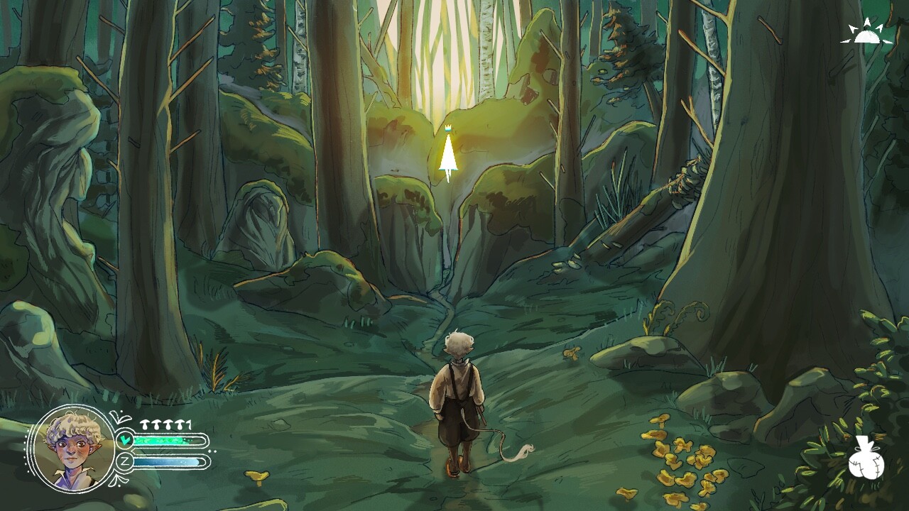 Mockup - Follow young Pipp as he tries to find his way back home after accidentally stepping into a Fairy Ring. Guided by Älvan, Pipp must walk through a unfamiliar forest full of familier creatures from Norse Folklore.