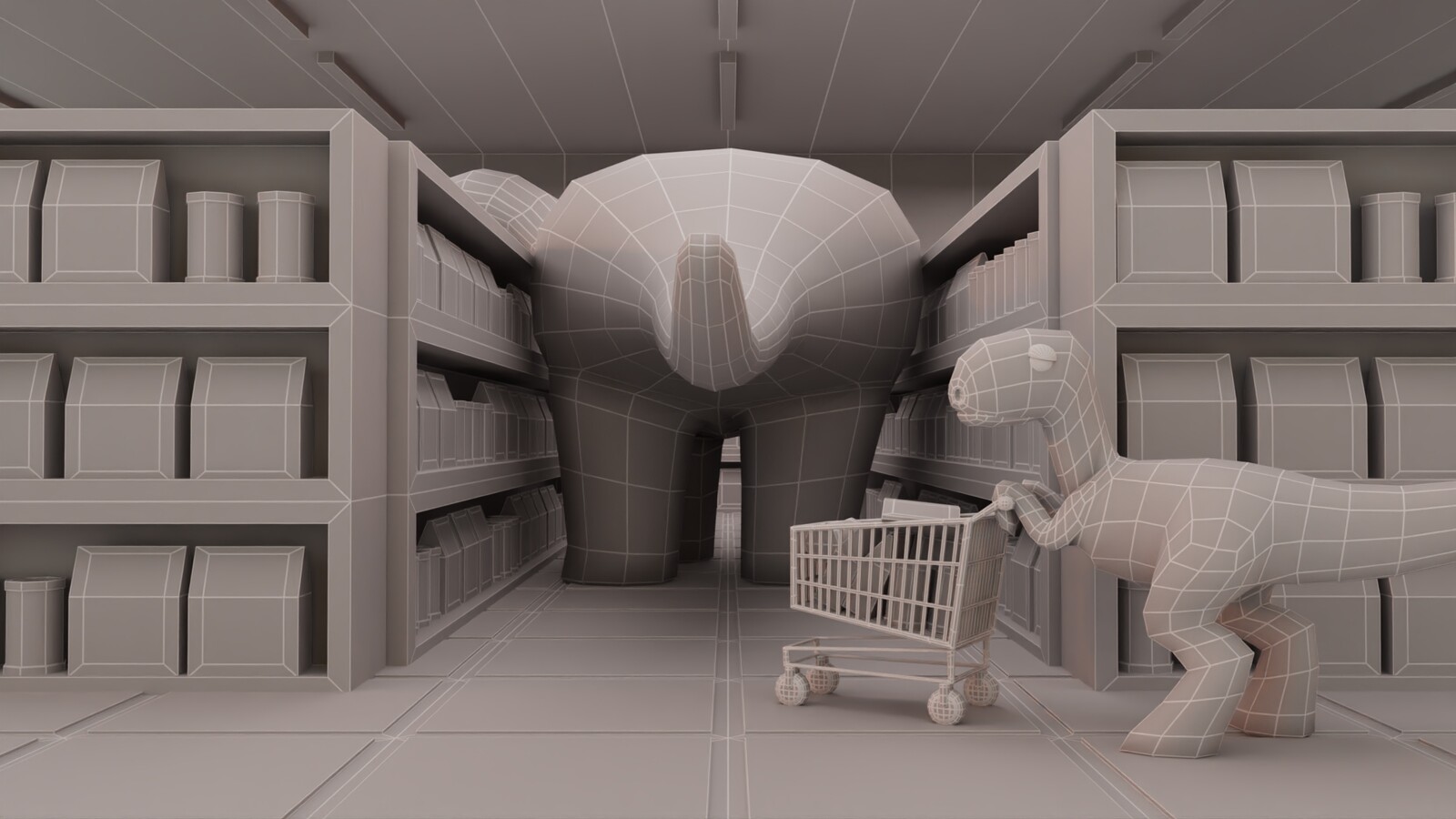 Wireframe render.