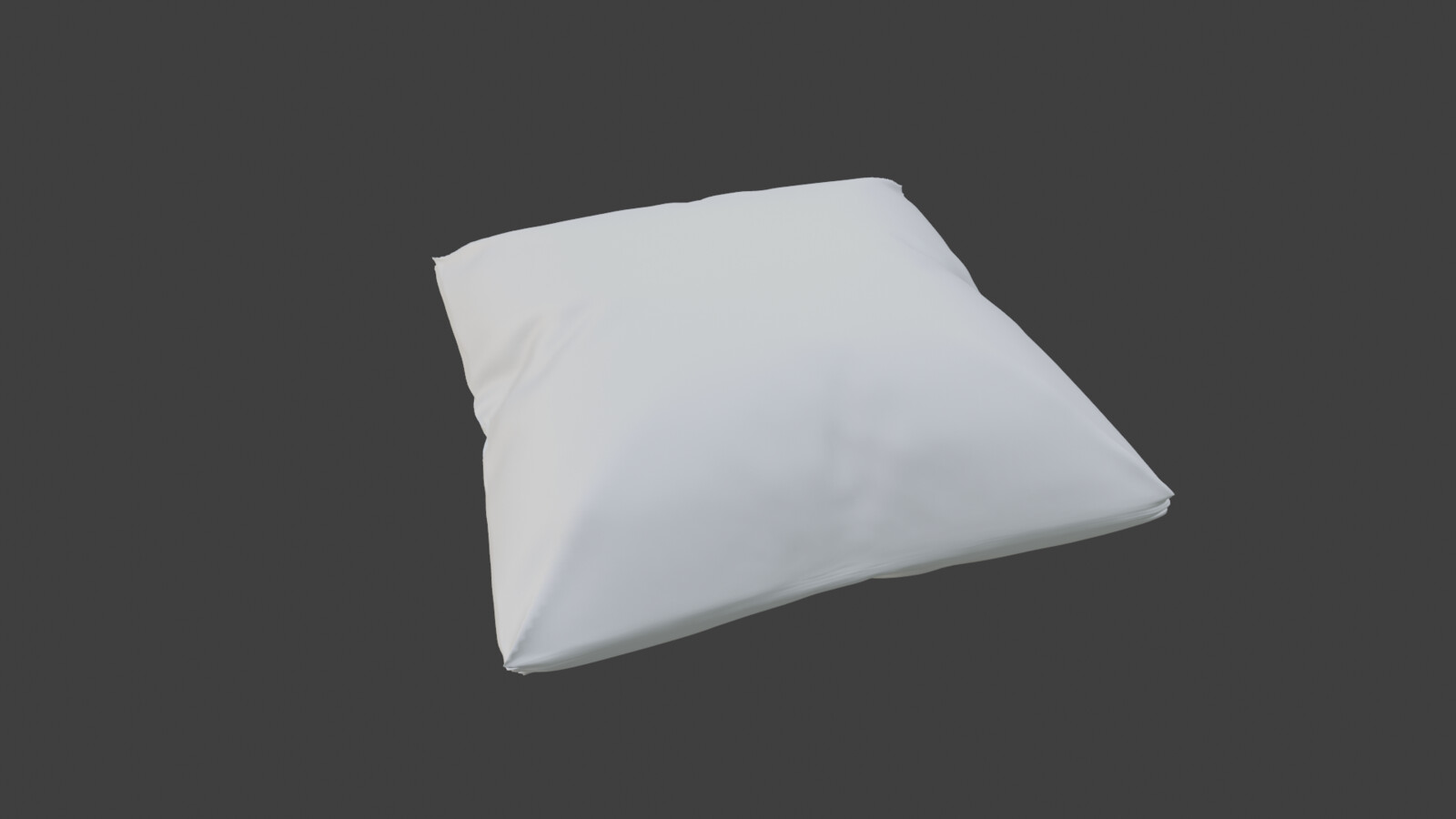 I made this pillow by using cloth simulation in Blender.
