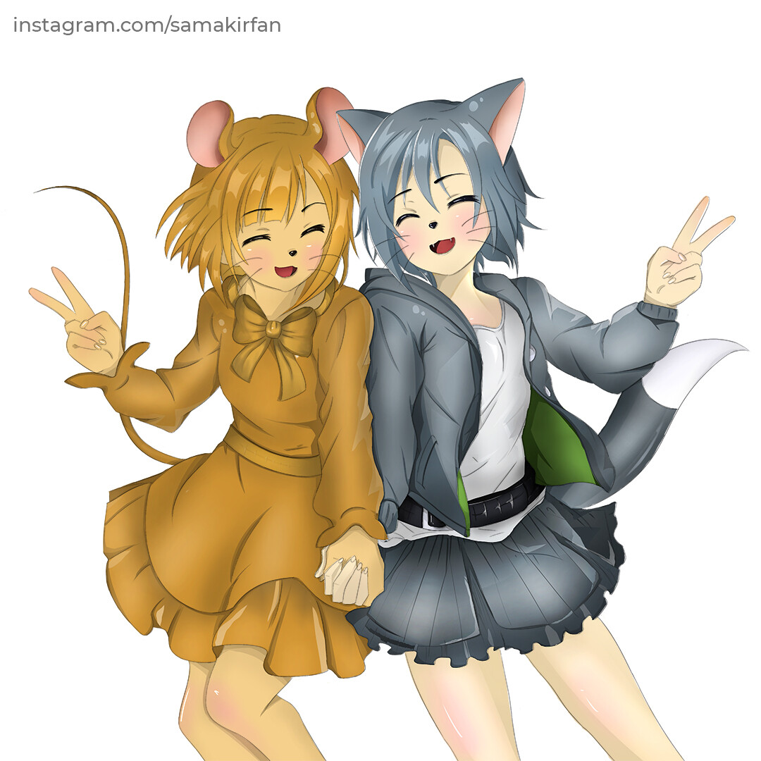 Tom and Jerry version anime(AnnaSales1208) | Illustrations - ART street by  MediBang | Tom and jerry, Anime vs cartoon, Anime
