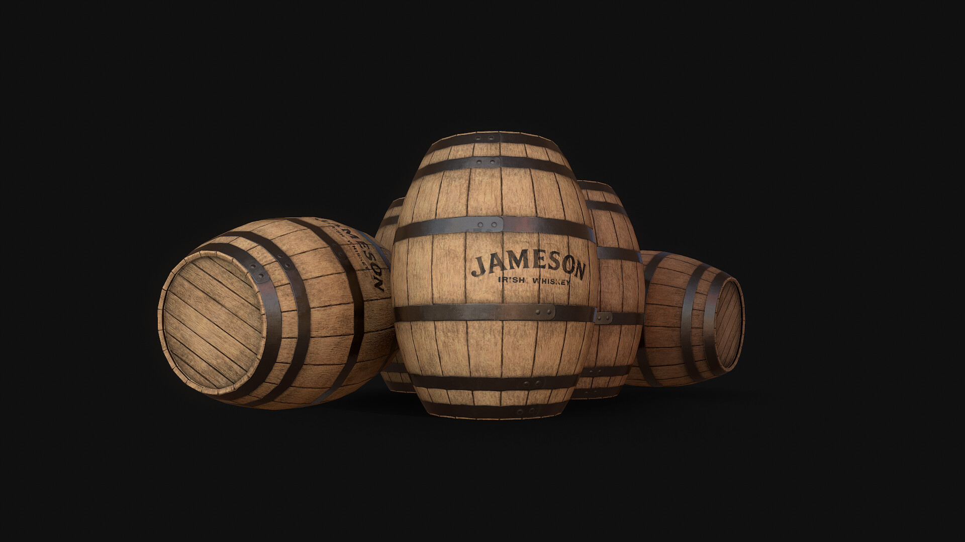 ArtStation Wooden barrels
