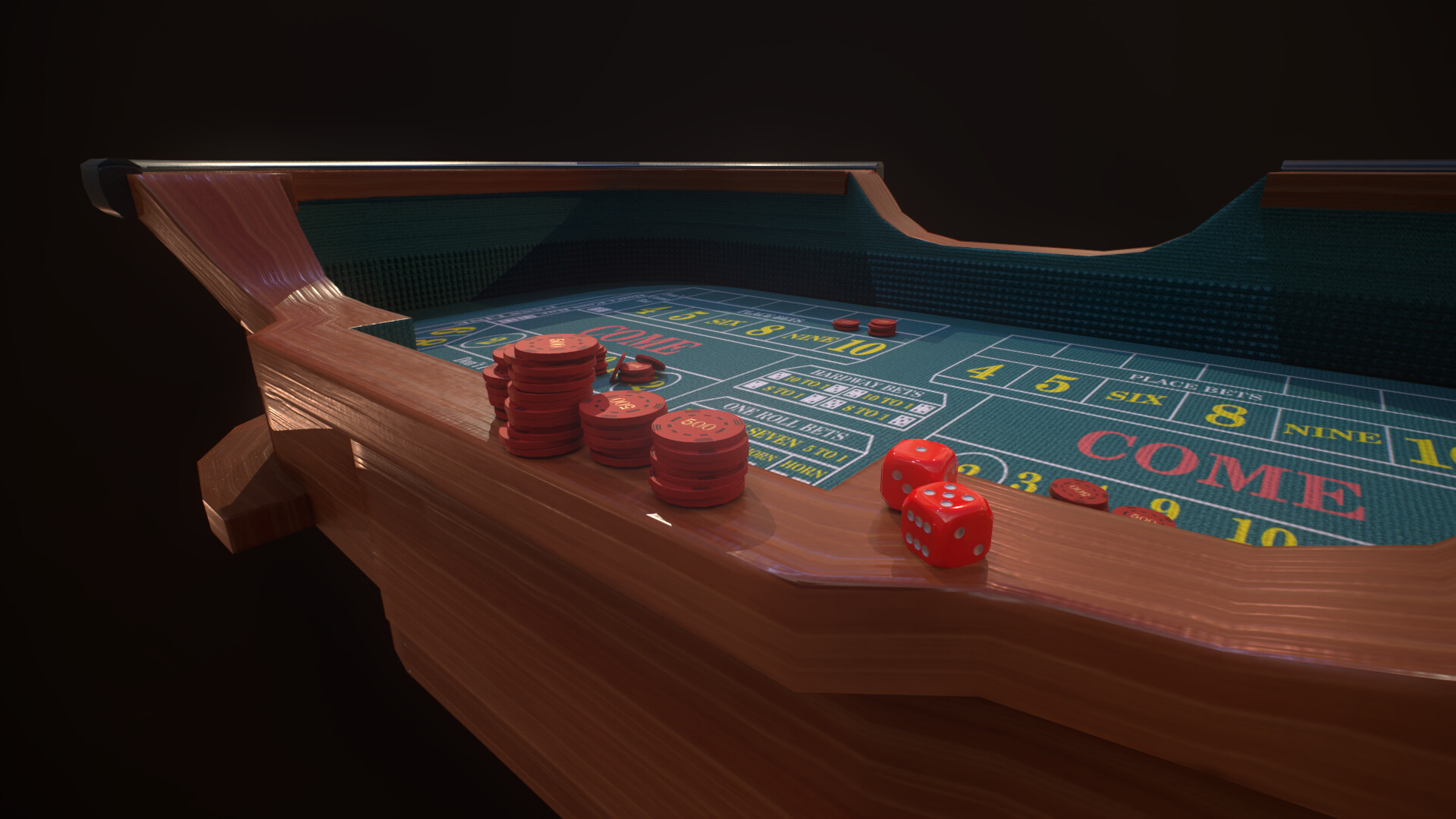 ArtStation Casino Dice table.