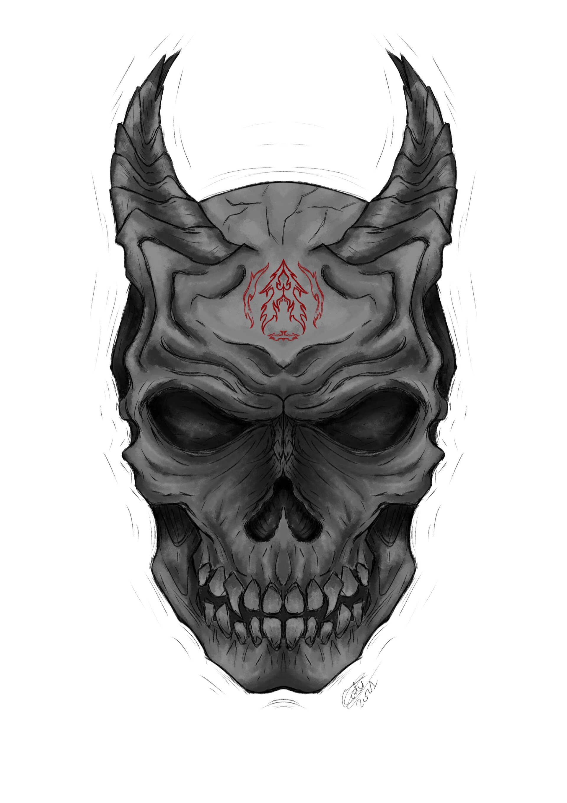 evil skull tattoo designs  Clip Art Library